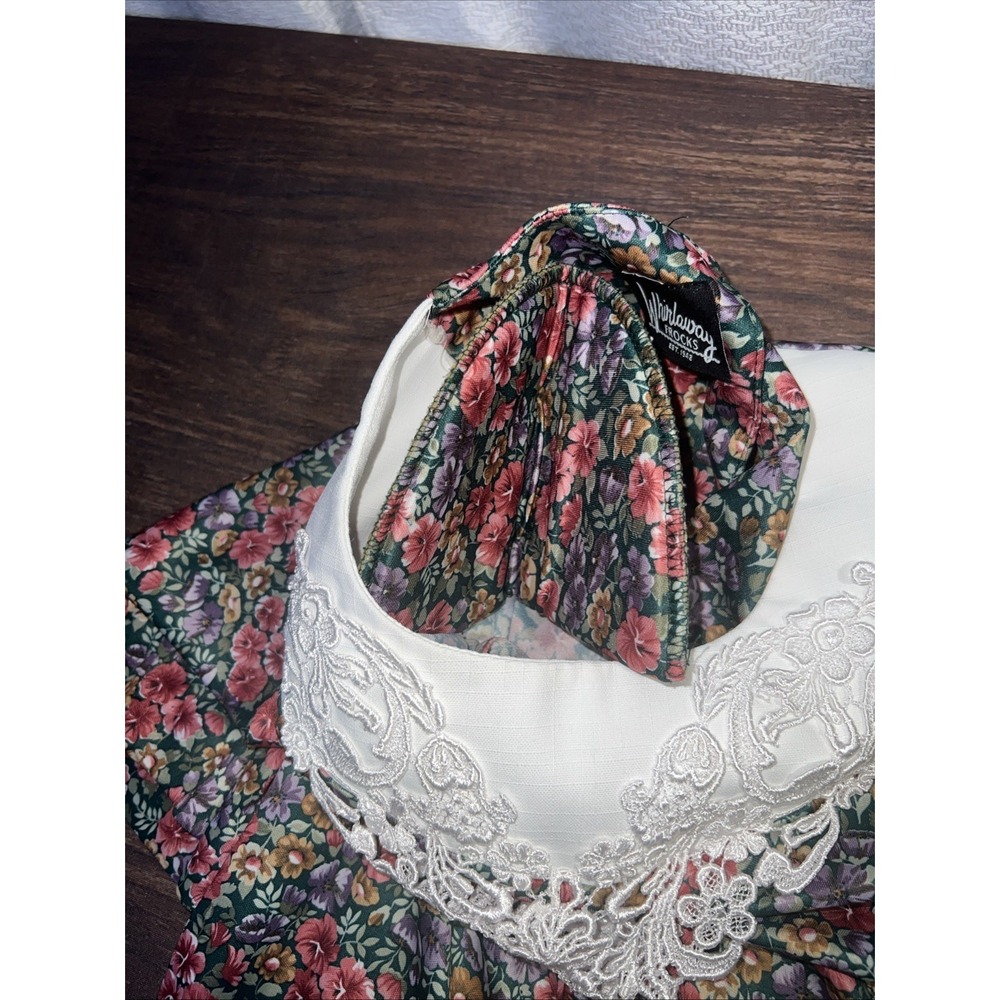 Vintage Whirlaway Frocks Women's Lace Trim Collar Size 16 WP Floral Scallop Hem - Picture 8 of 8